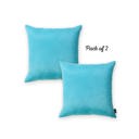 Sky Blue 26x26 Honey Set of 2 Decorative Throw Pillow Cover Solid Color Lumbar & Square Pillowcase for Couch, Bedding