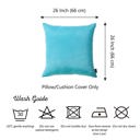 Sky Blue 26x26 Honey Set of 2 Decorative Throw Pillow Cover Solid Color Lumbar & Square Pillowcase for Couch, Bedding
