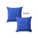Sapphire Blue 26x26 Honey Set of 2 Decorative Throw Pillow Cover Solid Color Lumbar & Square Pillowcase for Couch, Bedding
