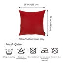 Red 26x26 Honey Set of 2 Decorative Throw Pillow Cover Solid Color Lumbar & Square Pillowcase for Couch, Bedding