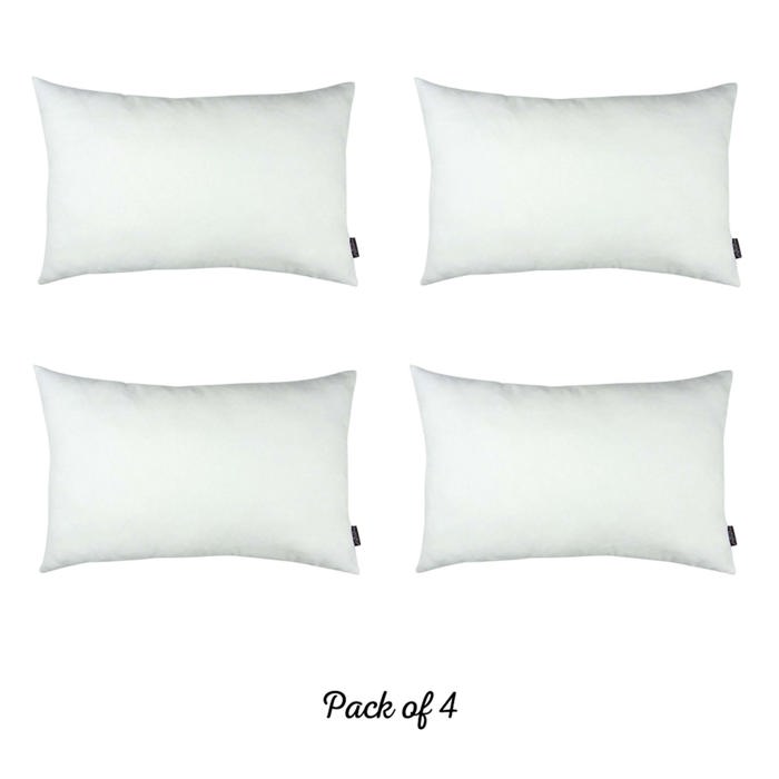Honey Set of 4 Decorative Throw Pillow Cover Solid Color Lumbar & Square Pillowcase for Couch, Bedding