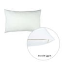 White 12X20" Honey Set of 4 Decorative Throw Pillow Cover Solid Color Lumbar & Square Pillowcase for Couch, Bedding