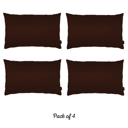 Brown 12X20" Honey Set of 4 Decorative Throw Pillow Cover Solid Color Lumbar & Square Pillowcase for Couch, Bedding