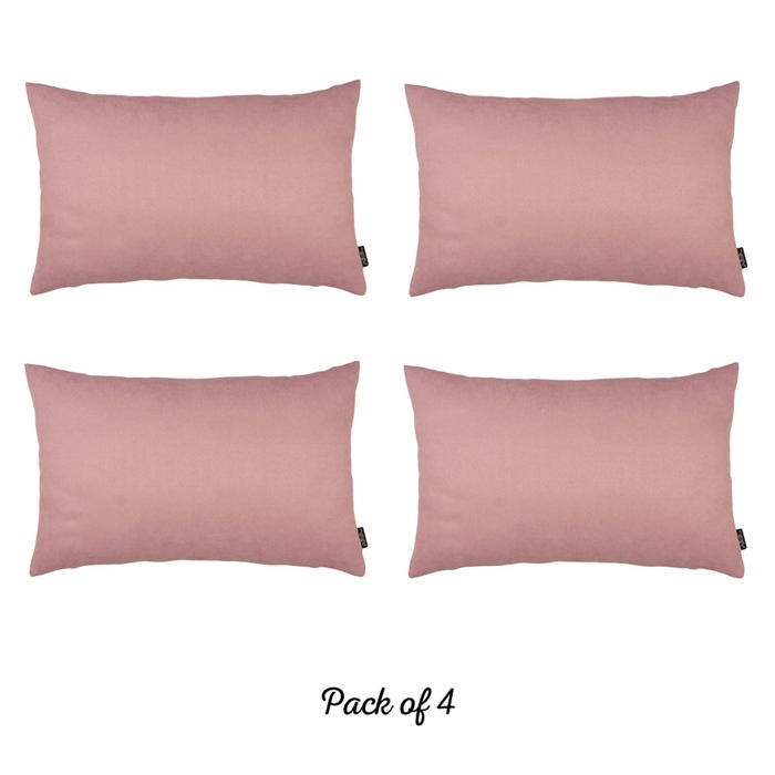 Honey Set of 4 Decorative Throw Pillow Cover Solid Color Lumbar & Square Pillowcase for Couch, Bedding