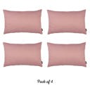 Light Pink 12X20" Honey Set of 4 Decorative Throw Pillow Cover Solid Color Lumbar & Square Pillowcase for Couch, Bedding
