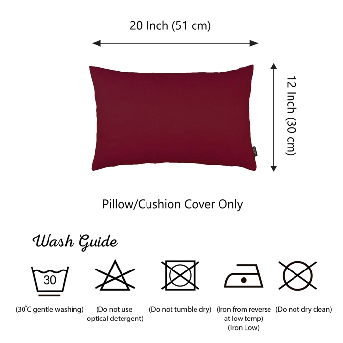 Honey Set of 4 Decorative Throw Pillow Cover Solid Color Lumbar & Square Pillowcase for Couch, Bedding