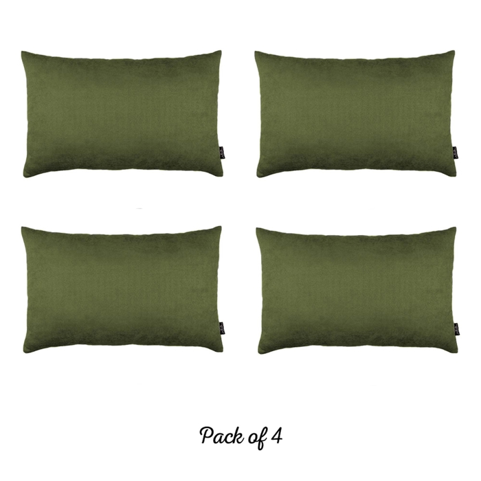 Honey Set of 4 Decorative Throw Pillow Cover Solid Color Lumbar & Square Pillowcase for Couch, Bedding