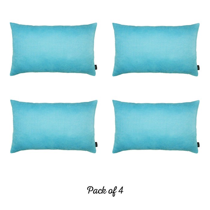 Honey Set of 4 Decorative Throw Pillow Cover Solid Color Lumbar & Square Pillowcase for Couch, Bedding