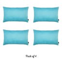 Sky Blue 12X20" Honey Set of 4 Decorative Throw Pillow Cover Solid Color Lumbar & Square Pillowcase for Couch, Bedding