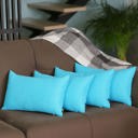 Sky Blue 12X20" Honey Set of 4 Decorative Throw Pillow Cover Solid Color Lumbar & Square Pillowcase for Couch, Bedding
