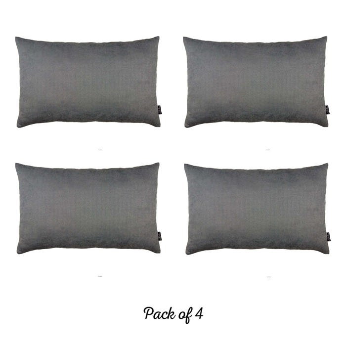 Honey Set of 4 Decorative Throw Pillow Cover Solid Color Lumbar & Square Pillowcase for Couch, Bedding