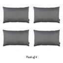 Gray 12X20" Honey Set of 4 Decorative Throw Pillow Cover Solid Color Lumbar & Square Pillowcase for Couch, Bedding