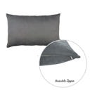 Gray 12X20" Honey Set of 4 Decorative Throw Pillow Cover Solid Color Lumbar & Square Pillowcase for Couch, Bedding