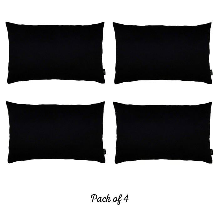 Honey Set of 4 Decorative Throw Pillow Cover Solid Color Lumbar & Square Pillowcase for Couch, Bedding