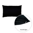 Black 12X20" Honey Set of 4 Decorative Throw Pillow Cover Solid Color Lumbar & Square Pillowcase for Couch, Bedding