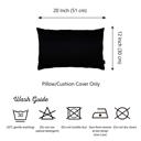 Black 12X20" Honey Set of 4 Decorative Throw Pillow Cover Solid Color Lumbar & Square Pillowcase for Couch, Bedding