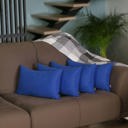 Sapphire Blue 12X20" Honey Set of 4 Decorative Throw Pillow Cover Solid Color Lumbar & Square Pillowcase for Couch, Bedding