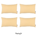 Beige 12X20" Honey Set of 4 Decorative Throw Pillow Cover Solid Color Lumbar & Square Pillowcase for Couch, Bedding