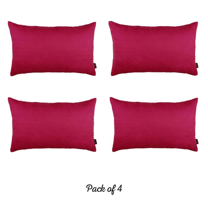 Honey Set of 4 Decorative Throw Pillow Cover Solid Color Lumbar & Square Pillowcase for Couch, Bedding
