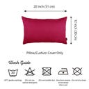 Pink 12X20" Honey Set of 4 Decorative Throw Pillow Cover Solid Color Lumbar & Square Pillowcase for Couch, Bedding