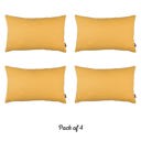 Yellow 12X20" Honey Set of 4 Decorative Throw Pillow Cover Solid Color Lumbar & Square Pillowcase for Couch, Bedding