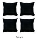 Black 16X16" Honey Set of 4 Decorative Throw Pillow Cover Solid Color Lumbar & Square Pillowcase for Couch, Bedding
