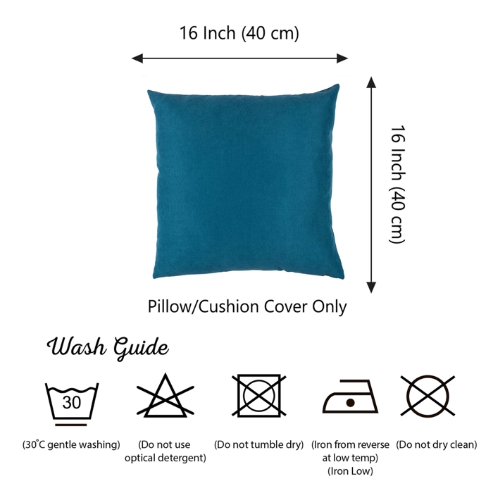 Honey Set of 4 Decorative Throw Pillow Cover Solid Color Lumbar & Square Pillowcase for Couch, Bedding