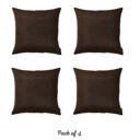Brown 18X18" Honey Set of 4 Decorative Throw Pillow Cover Solid Color Lumbar & Square Pillowcase for Couch, Bedding