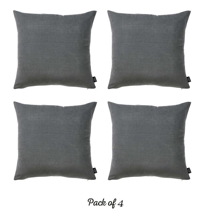 Honey Set of 4 Decorative Throw Pillow Cover Solid Color Lumbar & Square Pillowcase for Couch, Bedding