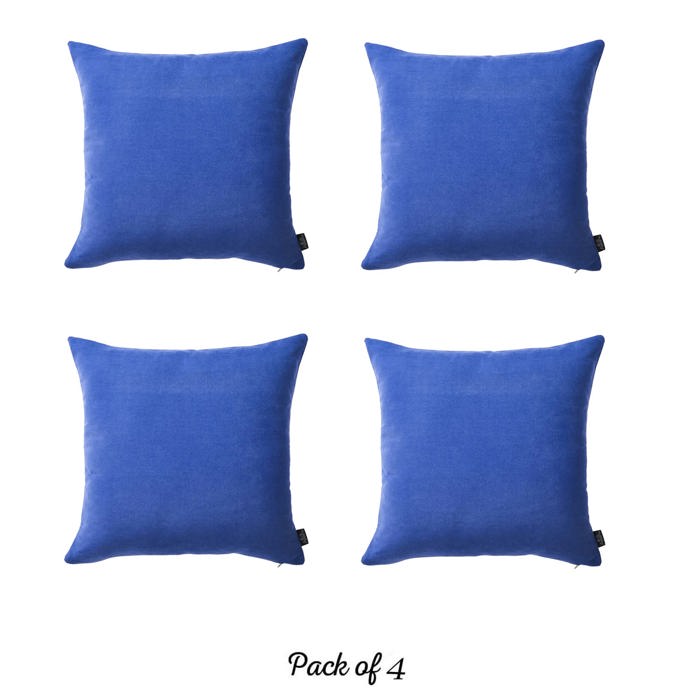 Honey Set of 4 Decorative Throw Pillow Cover Solid Color Lumbar & Square Pillowcase for Couch, Bedding