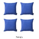 Sapphire Blue 18X18" Honey Set of 4 Decorative Throw Pillow Cover Solid Color Lumbar & Square Pillowcase for Couch, Bedding