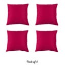 Pink 18X18" Honey Set of 4 Decorative Throw Pillow Cover Solid Color Lumbar & Square Pillowcase for Couch, Bedding
