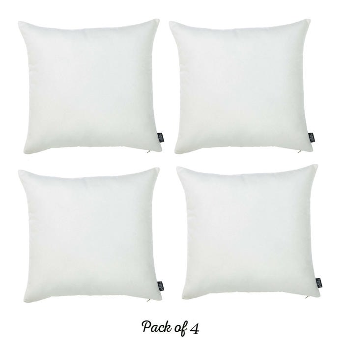 Honey Set of 4 Decorative Throw Pillow Cover Solid Color Lumbar & Square Pillowcase for Couch, Bedding