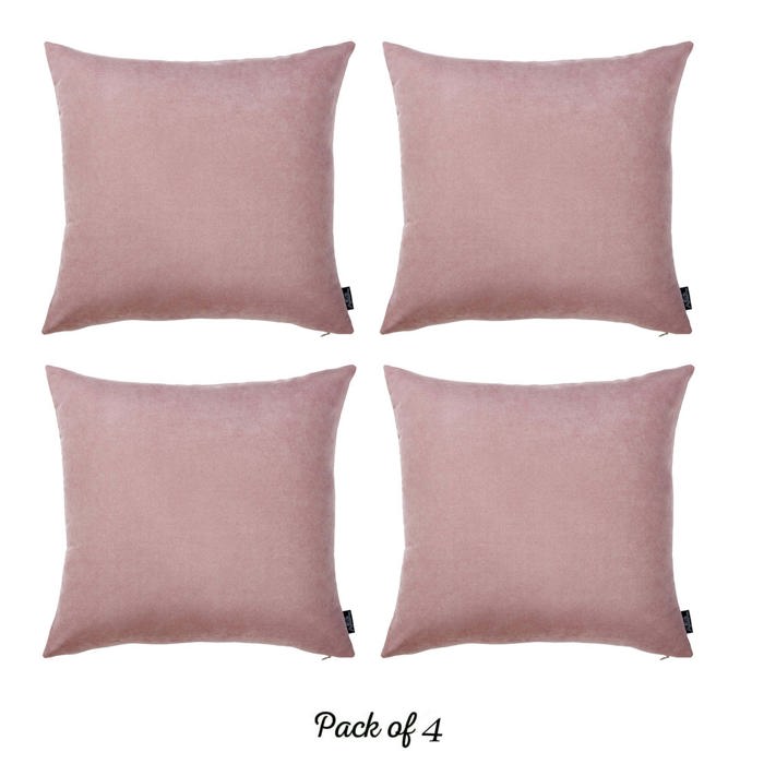 Honey Set of 4 Decorative Throw Pillow Cover Solid Color Lumbar & Square Pillowcase for Couch, Bedding