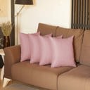 Light Pink 20X20" Honey Set of 4 Decorative Throw Pillow Cover Solid Color Lumbar & Square Pillowcase for Couch, Bedding