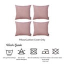 Light Pink 20X20" Honey Set of 4 Decorative Throw Pillow Cover Solid Color Lumbar & Square Pillowcase for Couch, Bedding