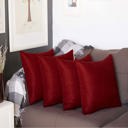 Claret Red 20X20" Honey Set of 4 Decorative Throw Pillow Cover Solid Color Lumbar & Square Pillowcase for Couch, Bedding
