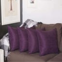 Purple 20X20" Honey Set of 4 Decorative Throw Pillow Cover Solid Color Lumbar & Square Pillowcase for Couch, Bedding