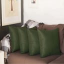 Fern Green 20X20" Honey Set of 4 Decorative Throw Pillow Cover Solid Color Lumbar & Square Pillowcase for Couch, Bedding
