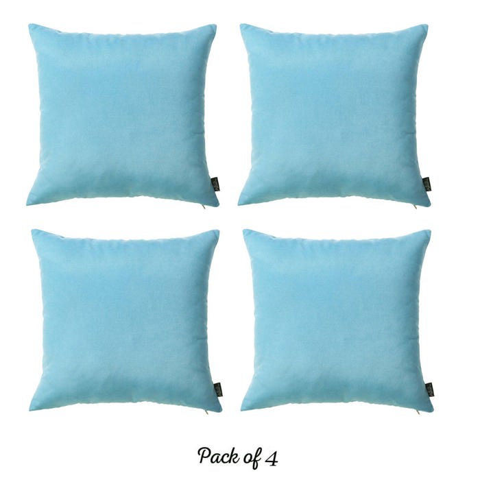 Honey Set of 4 Decorative Throw Pillow Cover Solid Color Lumbar & Square Pillowcase for Couch, Bedding