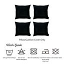 Black 20X20" Honey Set of 4 Decorative Throw Pillow Cover Solid Color Lumbar & Square Pillowcase for Couch, Bedding