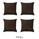 Brown 22X22" Honey Set of 4 Decorative Throw Pillow Cover Solid Color Lumbar & Square Pillowcase for Couch, Bedding