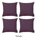 Purple 22X22" Honey Set of 4 Decorative Throw Pillow Cover Solid Color Lumbar & Square Pillowcase for Couch, Bedding