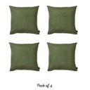 Fern Green 22X22" Honey Set of 4 Decorative Throw Pillow Cover Solid Color Lumbar & Square Pillowcase for Couch, Bedding