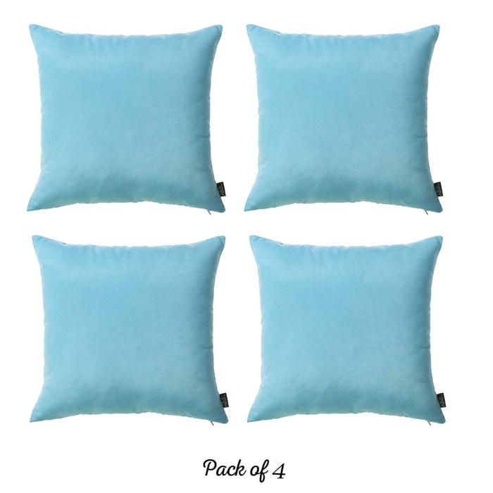 Honey Set of 4 Decorative Throw Pillow Cover Solid Color Lumbar & Square Pillowcase for Couch, Bedding