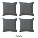 Gray 22X22" Honey Set of 4 Decorative Throw Pillow Cover Solid Color Lumbar & Square Pillowcase for Couch, Bedding