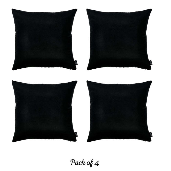 Honey Set of 4 Decorative Throw Pillow Cover Solid Color Lumbar & Square Pillowcase for Couch, Bedding