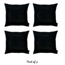 Black 22X22" Honey Set of 4 Decorative Throw Pillow Cover Solid Color Lumbar & Square Pillowcase for Couch, Bedding