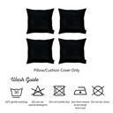 Black 22X22" Honey Set of 4 Decorative Throw Pillow Cover Solid Color Lumbar & Square Pillowcase for Couch, Bedding