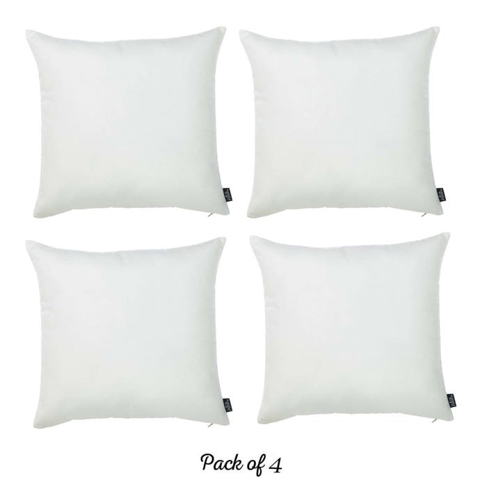 Honey Set of 4 Decorative Throw Pillow Cover Solid Color Lumbar & Square Pillowcase for Couch, Bedding